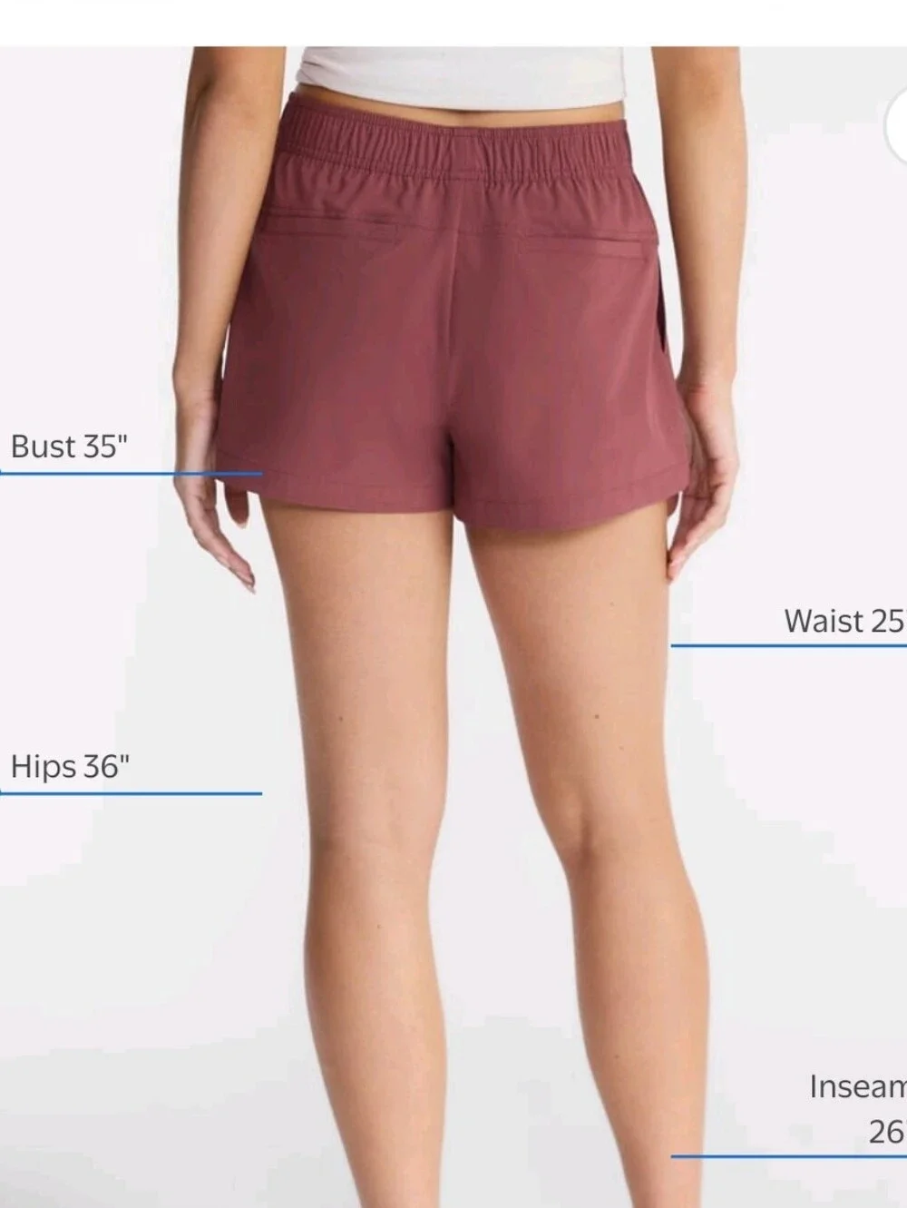Avia Women's Dusty Rose Athletic Shorts with Elastic Waist Size XSmall NWT
